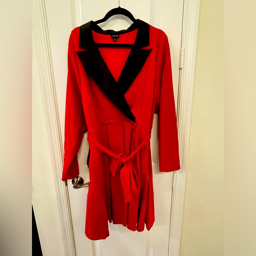 Torrid Plus Size Tuxedo Skater Dress, size 24W